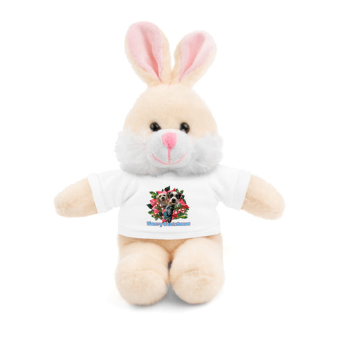 Custom Photo Festive Poinsettia Stuffed Animals with Tee